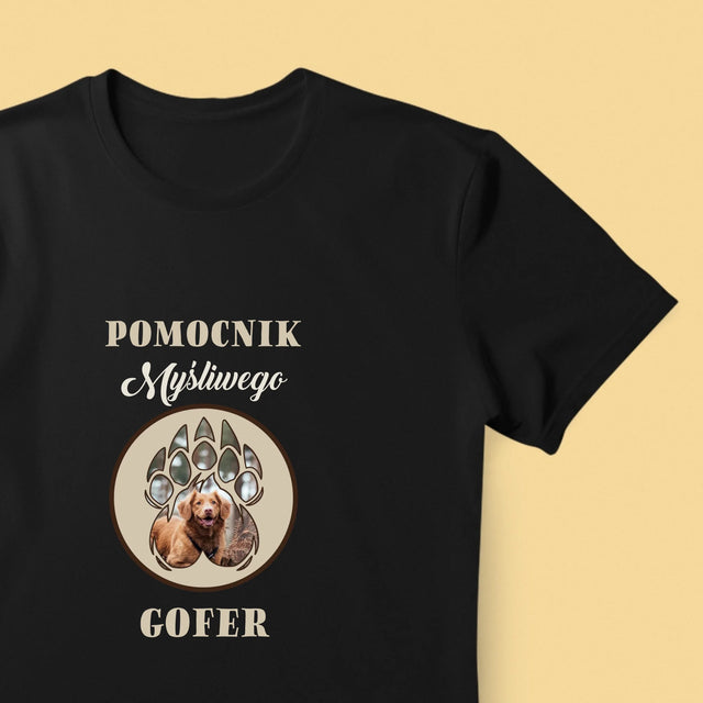 Kształt Ze Zdjęć: Pomocnik Myśliwego - Koszulka Męska z Nadrukiem