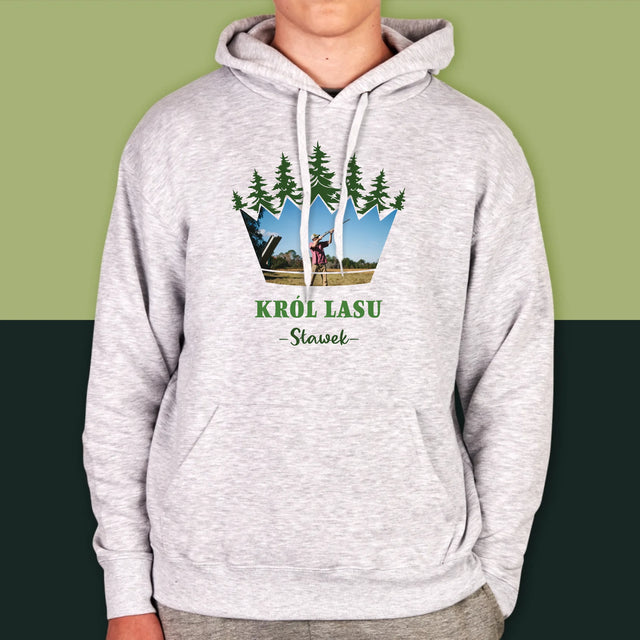 Kształt Ze Zdjęć: Król Lasu - Bluza Męska Z Kapturem