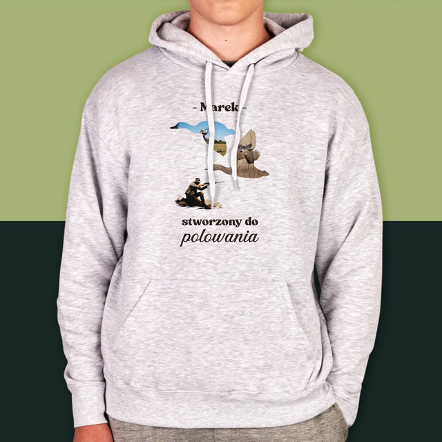 Kształt Ze Zdjęć: Stworzony Do Polowania - Bluza Męska Z Kapturem
