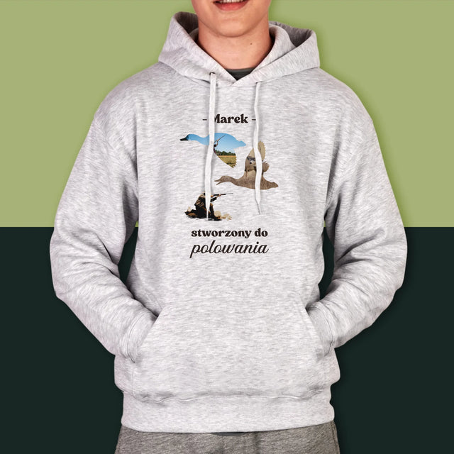 Kształt Ze Zdjęć: Stworzony Do Polowania - Bluza Męska Z Kapturem