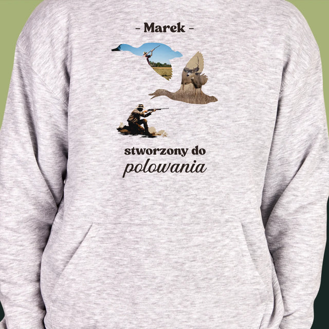 Kształt Ze Zdjęć: Stworzony Do Polowania - Bluza Męska Z Kapturem