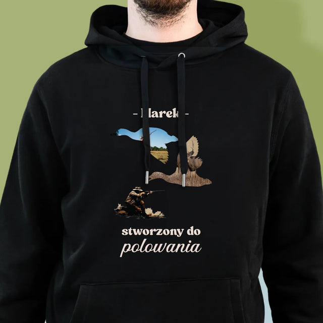 Kształt Ze Zdjęć: Stworzony Do Polowania - Bluza Męska Z Kapturem