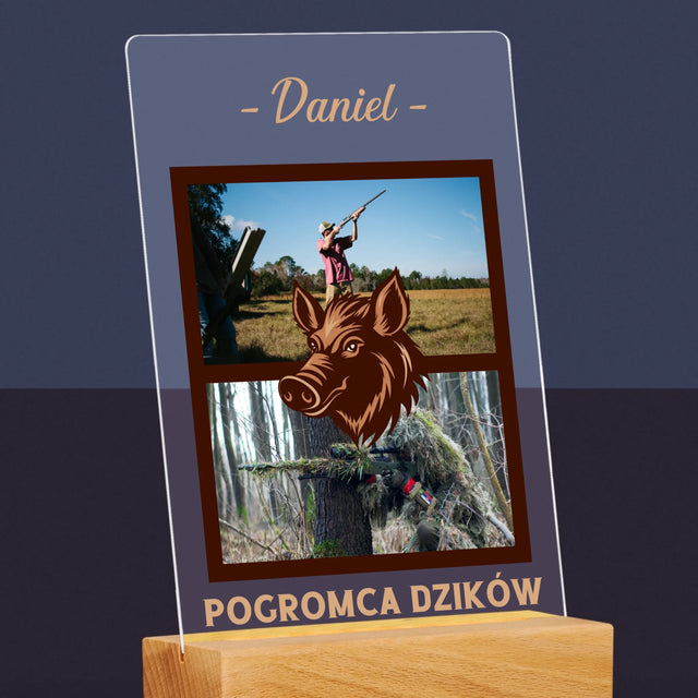 Fotokolaż: Pogromca Dzików - Wydruk Na Szkle Akrylowym
