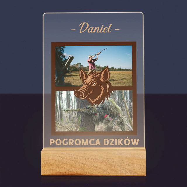 Fotokolaż: Pogromca Dzików - Wydruk Na Szkle Akrylowym