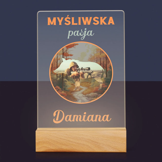 Zdjęcie I Podpis: Myśliwska Pasja - Wydruk Na Szkle Akrylowym