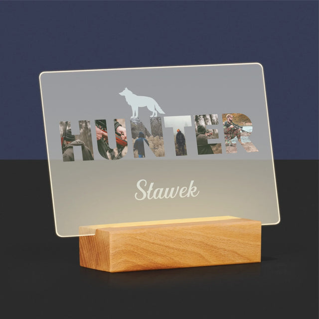 Słowo Ze Zdjęć: Hunter - Wydruk Na Szkle Akrylowym