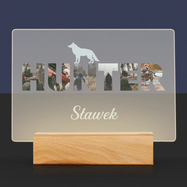 Słowo Ze Zdjęć: Hunter - Wydruk Na Szkle Akrylowym
