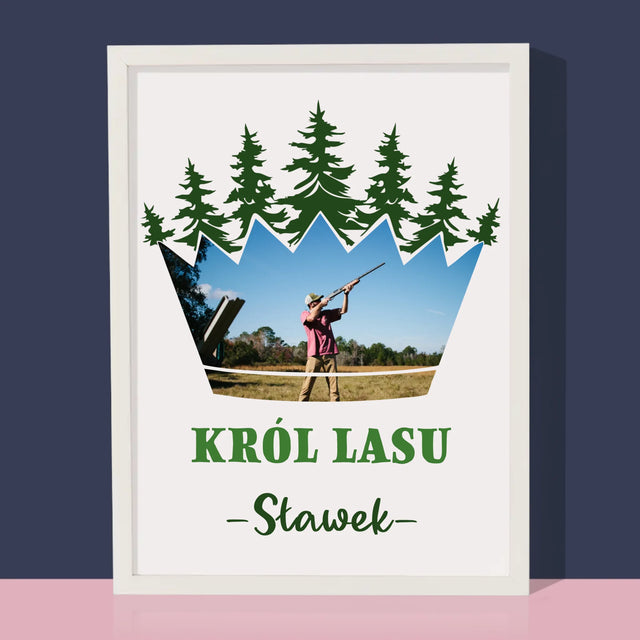 Kształt Ze Zdjęć: Król Lasu - Wydruk Obramowany