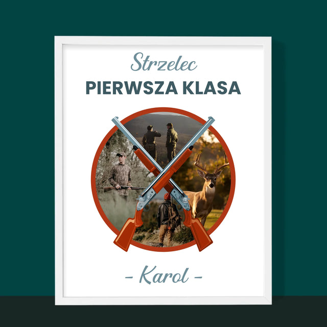 Fotokolaż: Strzelec Pierwsza Klasa - Wydruk Obramowany