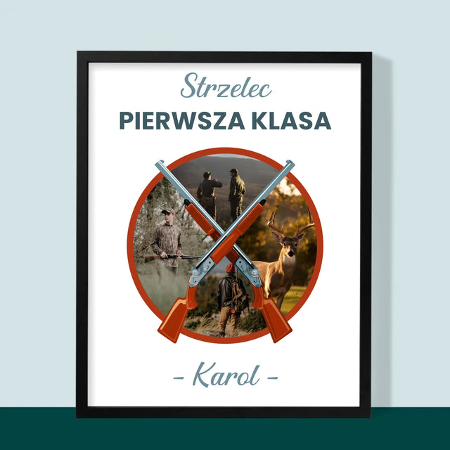 Fotokolaż: Strzelec Pierwsza Klasa - Wydruk Obramowany