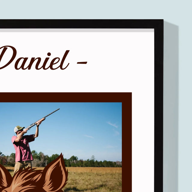 Fotokolaż: Pogromca Dzików - Wydruk Obramowany