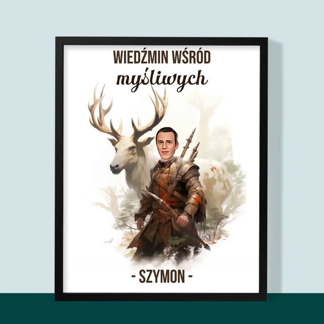 Twoja Postać: Wiedźmin Wśród Myśliwych - Wydruk Obramowany