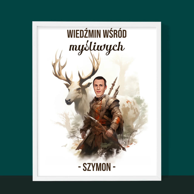 Twoja Postać: Wiedźmin Wśród Myśliwych - Wydruk Obramowany