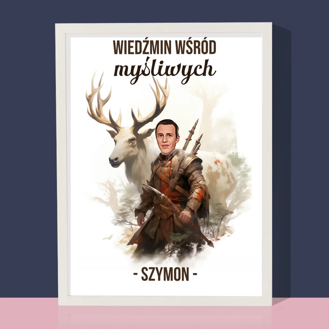Twoja Postać: Wiedźmin Wśród Myśliwych - Wydruk Obramowany