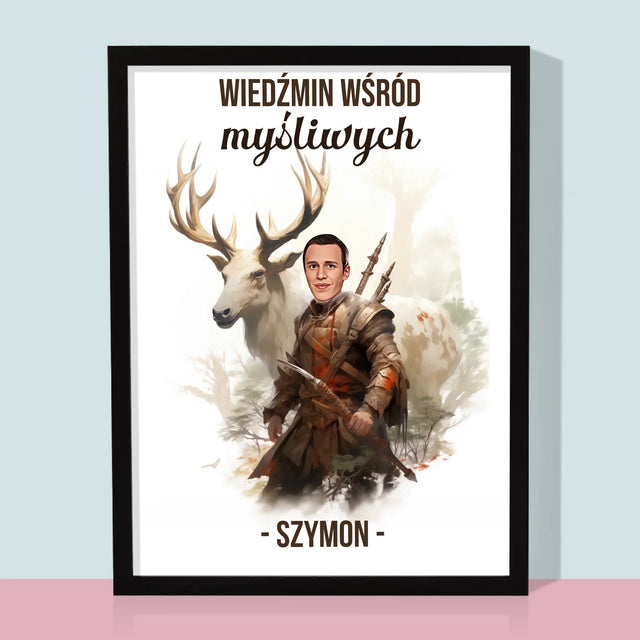 Twoja Postać: Wiedźmin Wśród Myśliwych - Wydruk Obramowany