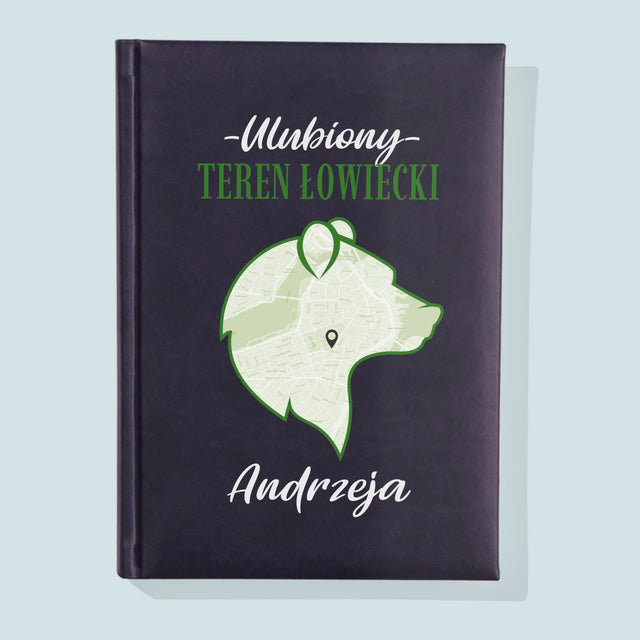 Mapa Miasta: Ulubiony Teren Łowiecki - Notes Książkowy z Nadrukiem