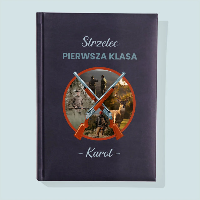 Fotokolaż: Strzelec Pierwsza Klasa - Notes Książkowy z Nadrukiem