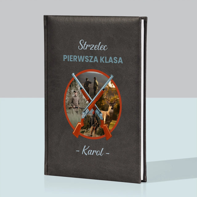 Fotokolaż: Strzelec Pierwsza Klasa - Notes Książkowy z Nadrukiem