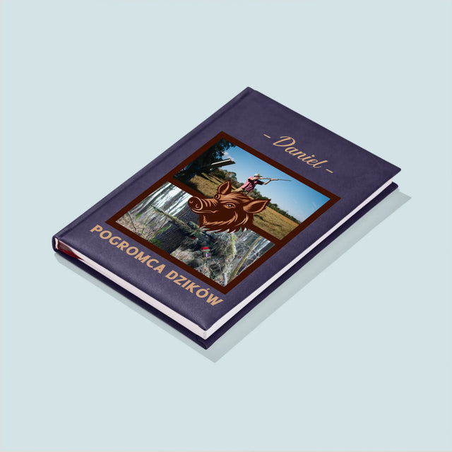 Fotokolaż: Pogromca Dzików - Notes Książkowy z Nadrukiem