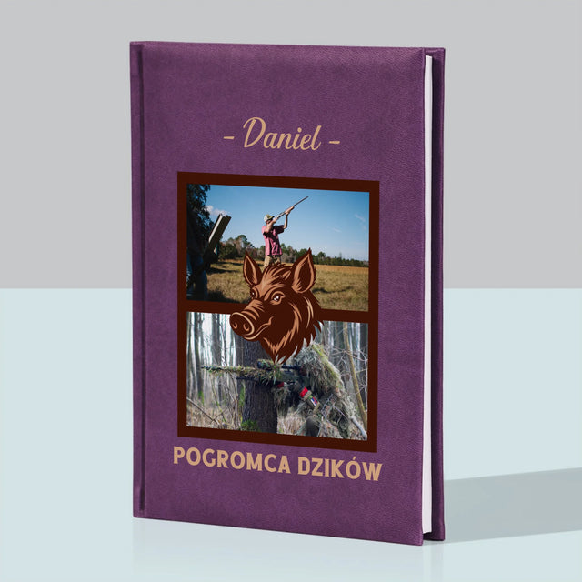 Fotokolaż: Pogromca Dzików - Notes Książkowy z Nadrukiem