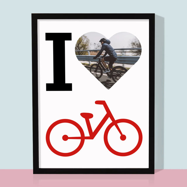 Zdjęcie: I Love Rower - Wydruk Obramowany
