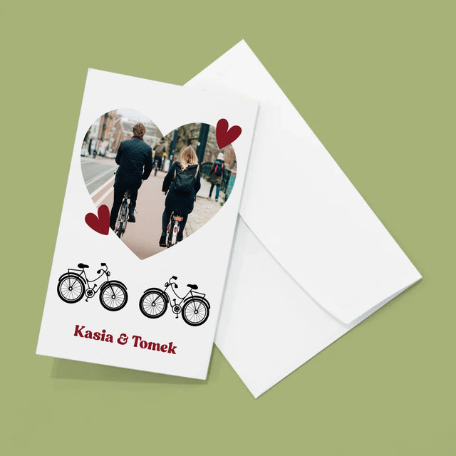 Zdjęcie I Podpis: Rowerowa Para - Duża Harmonijka Ze Zdjęć