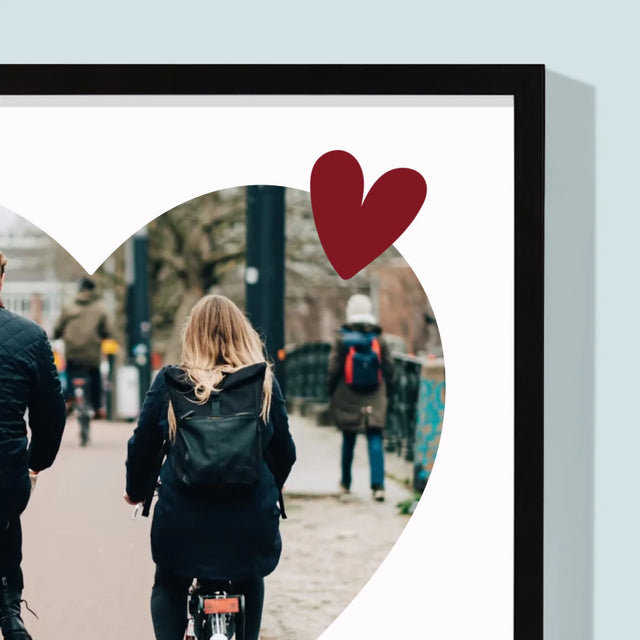 Zdjęcie I Podpis: Rowerowa Para - Wydruk Obramowany