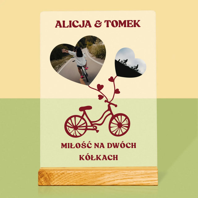 Fotokolaż: Miłość Na Dwóch Kółkach - Wydruk Na Szkle Akrylowym
