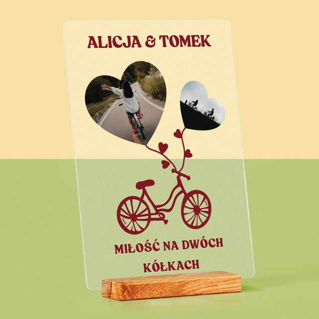 Fotokolaż: Miłość Na Dwóch Kółkach - Wydruk Na Szkle Akrylowym