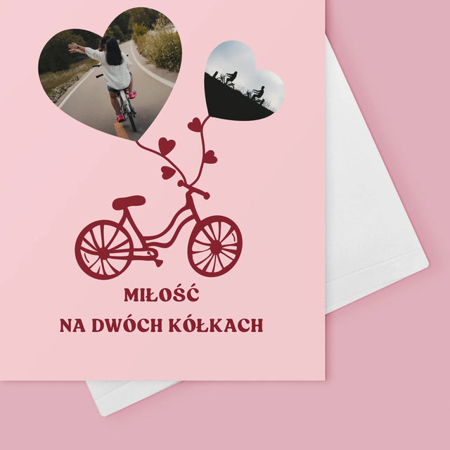 Fotokolaż: Miłość Na Dwóch Kółkach - Kartka z Życzeniami