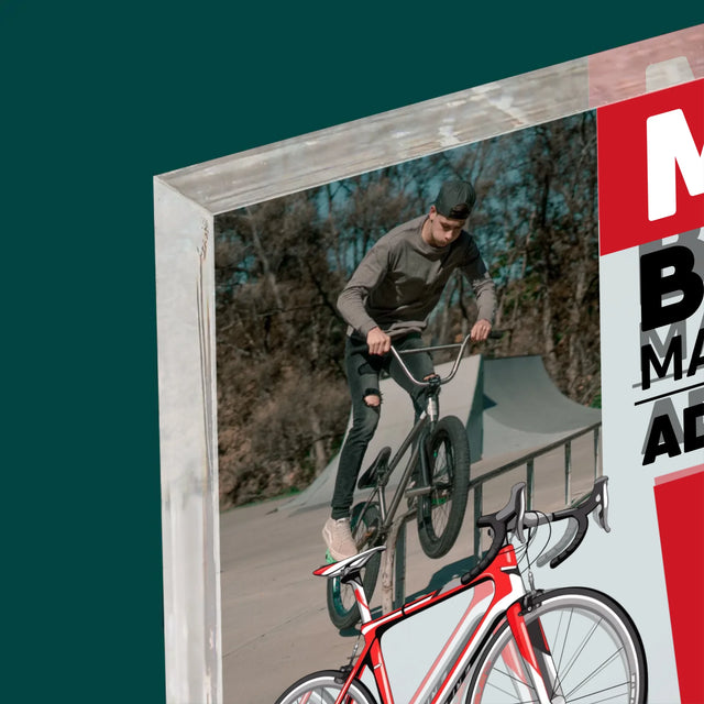 Okładka Magazynu: Mr Bike Master - Blok Akrylowy z Nadrukiem