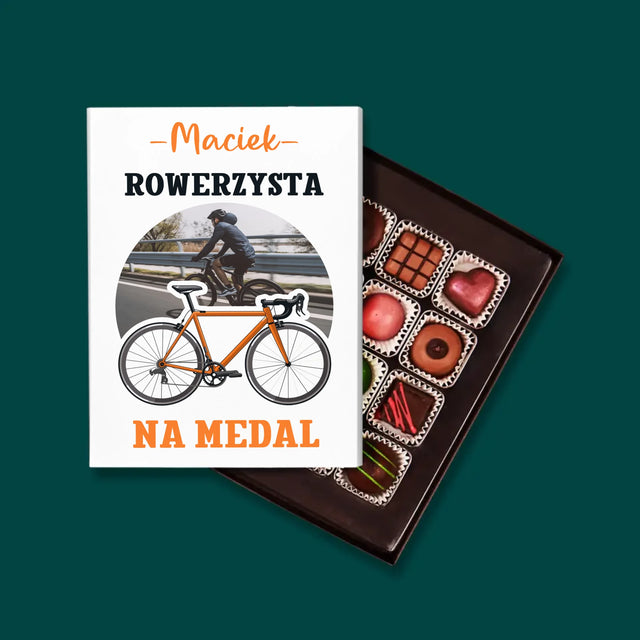 Zdjęcie I Podpis: Rowerzysta Na Medal - Personalizowane Praliny