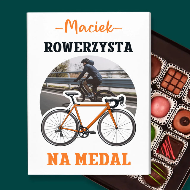 Zdjęcie I Podpis: Rowerzysta Na Medal - Personalizowane Praliny