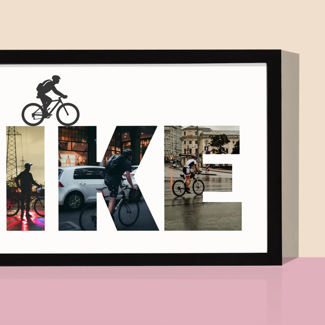 Słowo Ze Zdjęć: Bike - Wydruk Obramowany 20X40