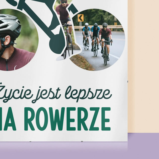 Kształt Ze Zdjęć: Życie Jest Lepsze Na Rowerze - Personalizowany Plakat