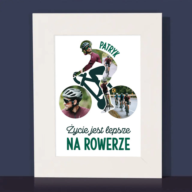 Kształt Ze Zdjęć: Życie Jest Lepsze Na Rowerze - Ramka Na Zdjęcie