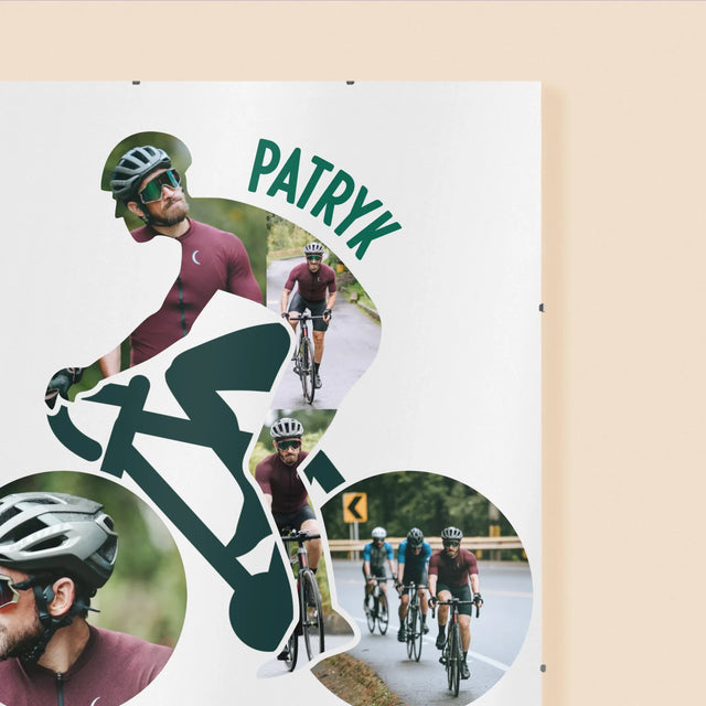 Kształt Ze Zdjęć: Życie Jest Lepsze Na Rowerze - Personalizowany Plakat