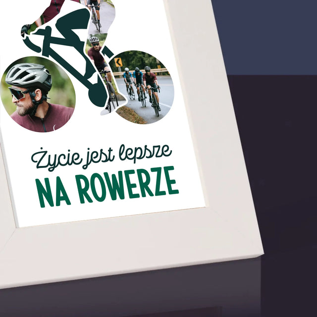 Kształt Ze Zdjęć: Życie Jest Lepsze Na Rowerze - Ramka Na Zdjęcie