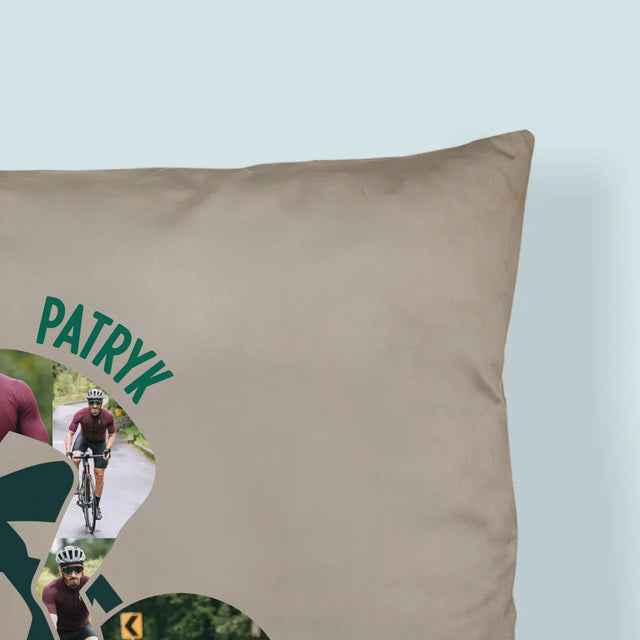 Kształt Ze Zdjęć: Życie Jest Lepsze Na Rowerze - Poduszka z Nadrukiem
