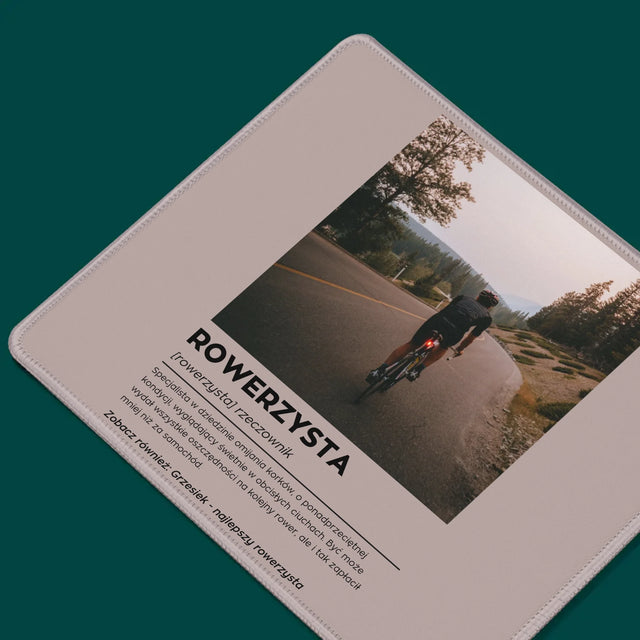 Zdjęcie I Podpis: Rowerzysta Definicja - Podkładka Pod Myszkę