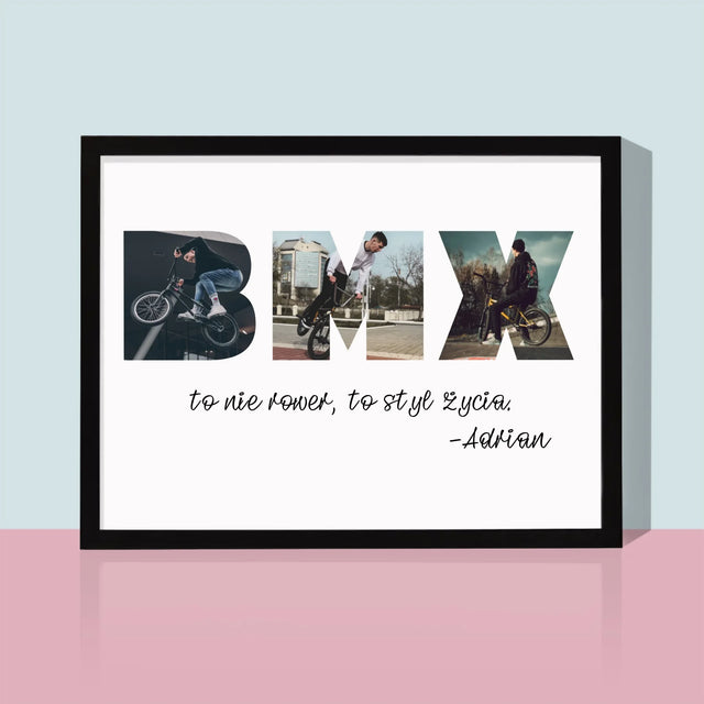 Słowo Ze Zdjęć: Bmx - Wydruk Obramowany
