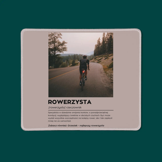 Zdjęcie I Podpis: Rowerzysta Definicja - Podkładka Pod Myszkę