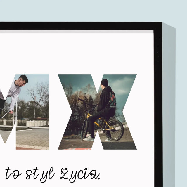 Słowo Ze Zdjęć: Bmx - Wydruk Obramowany