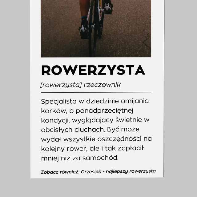 Zdjęcie I Podpis: Rowerzysta Definicja - Magnes Na Lodówkę