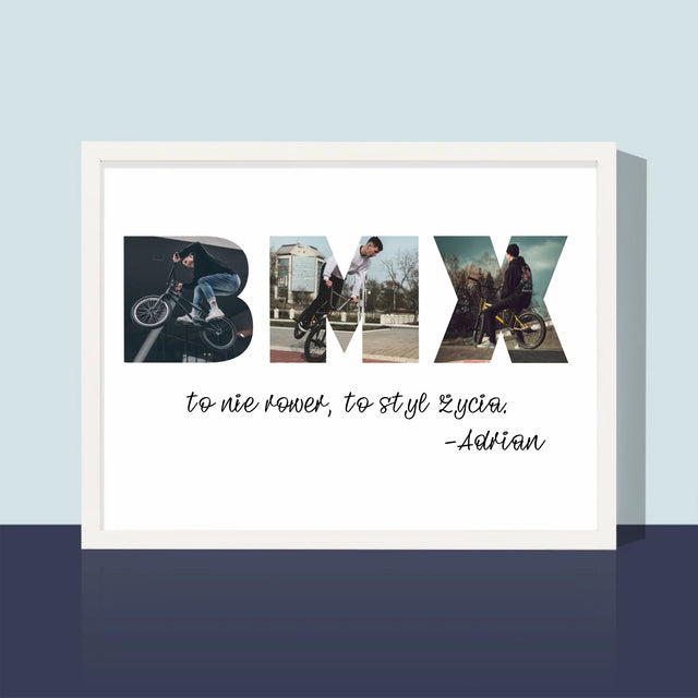 Słowo Ze Zdjęć: Bmx - Wydruk Obramowany