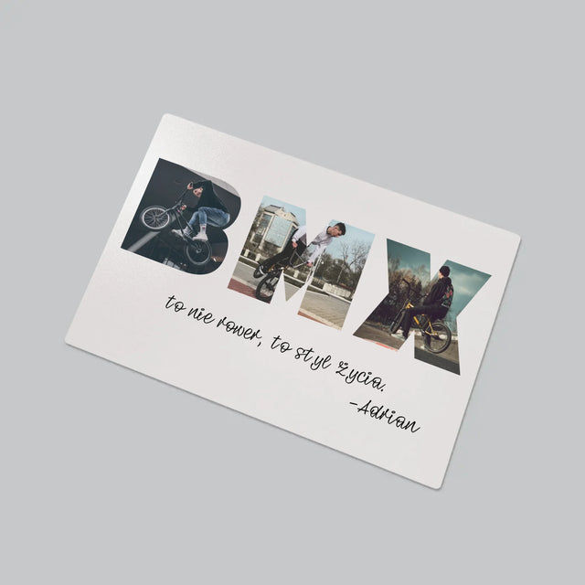 Słowo Ze Zdjęć: Bmx - Podkładka Na Biurko