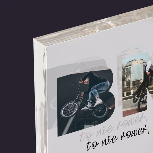 Słowo Ze Zdjęć: Bmx - Blok Akrylowy z Nadrukiem