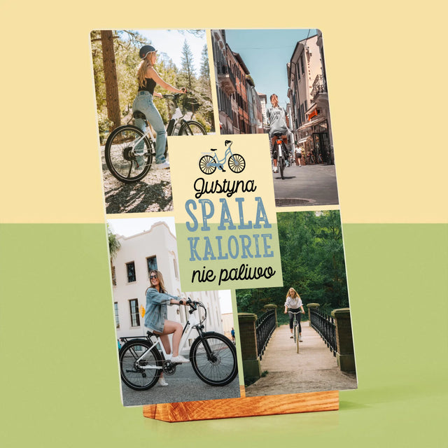 Fotokolaż: Spala Kalorie, Nie Paliwo - Wydruk Na Szkle Akrylowym