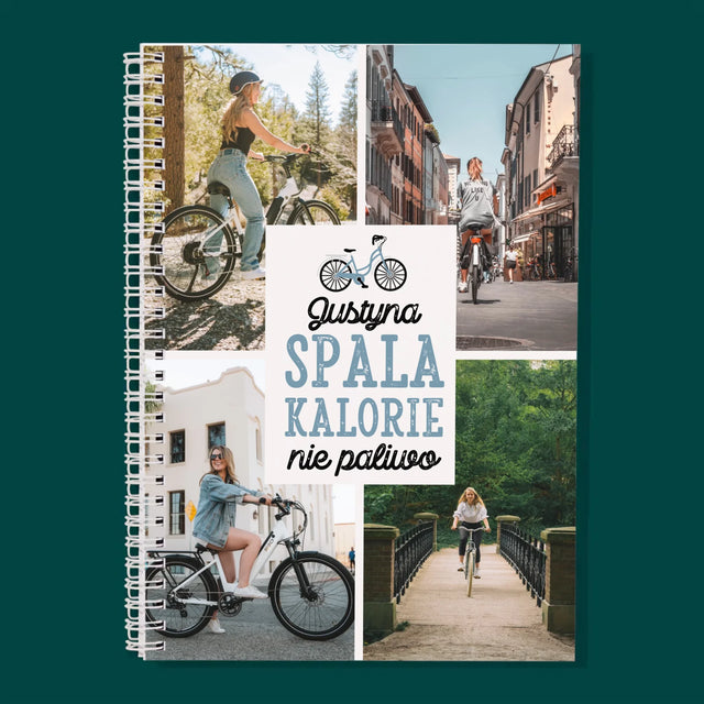 Fotokolaż: Spala Kalorie, Nie Paliwo - Planer Dzienny z Nadrukiem