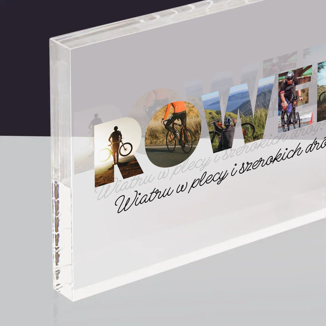 Słowo Ze Zdjęć: Rower - Blok Akrylowy z Nadrukiem